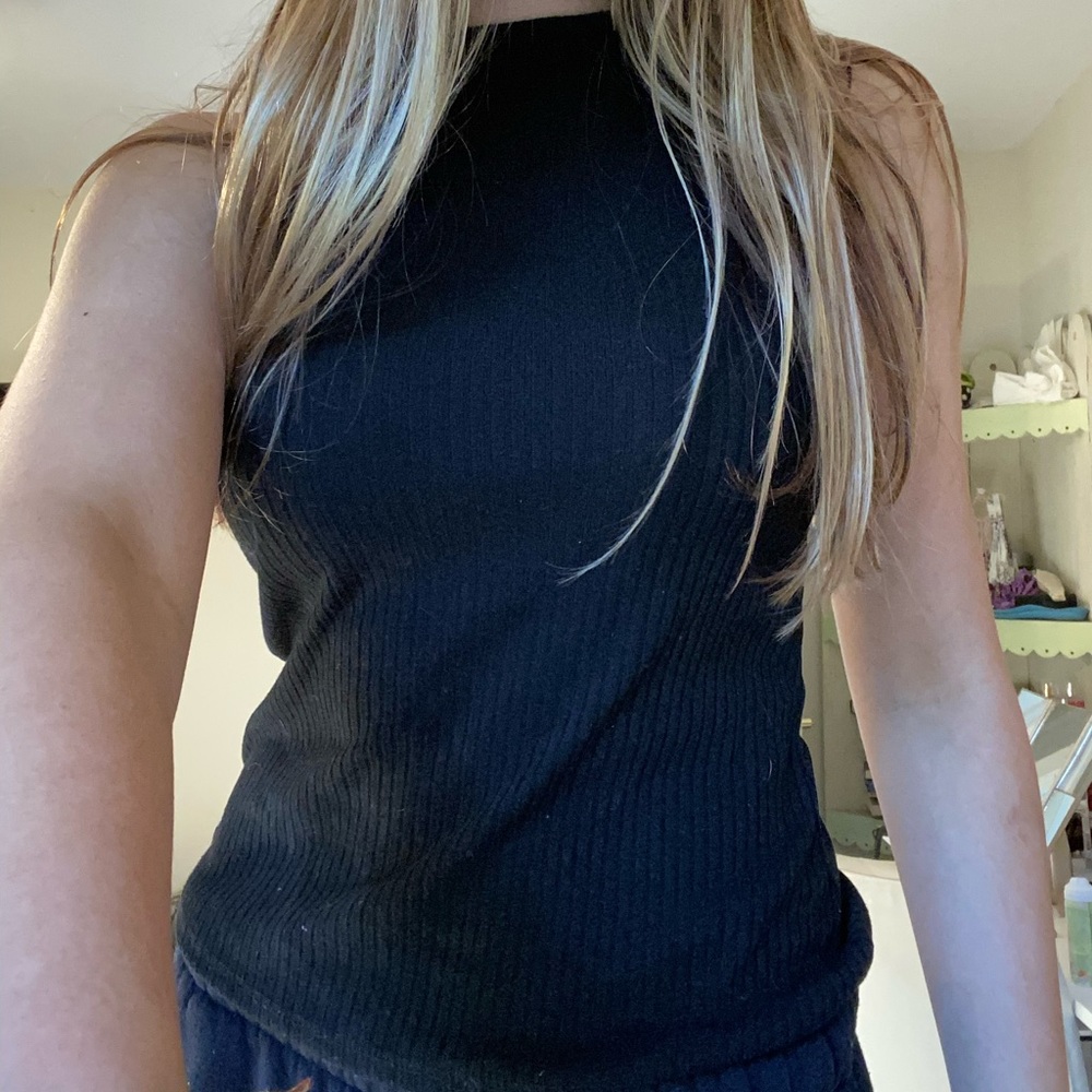 black halter top